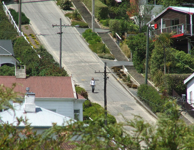 Ponto Turístico Baldwin Street em Dunedin