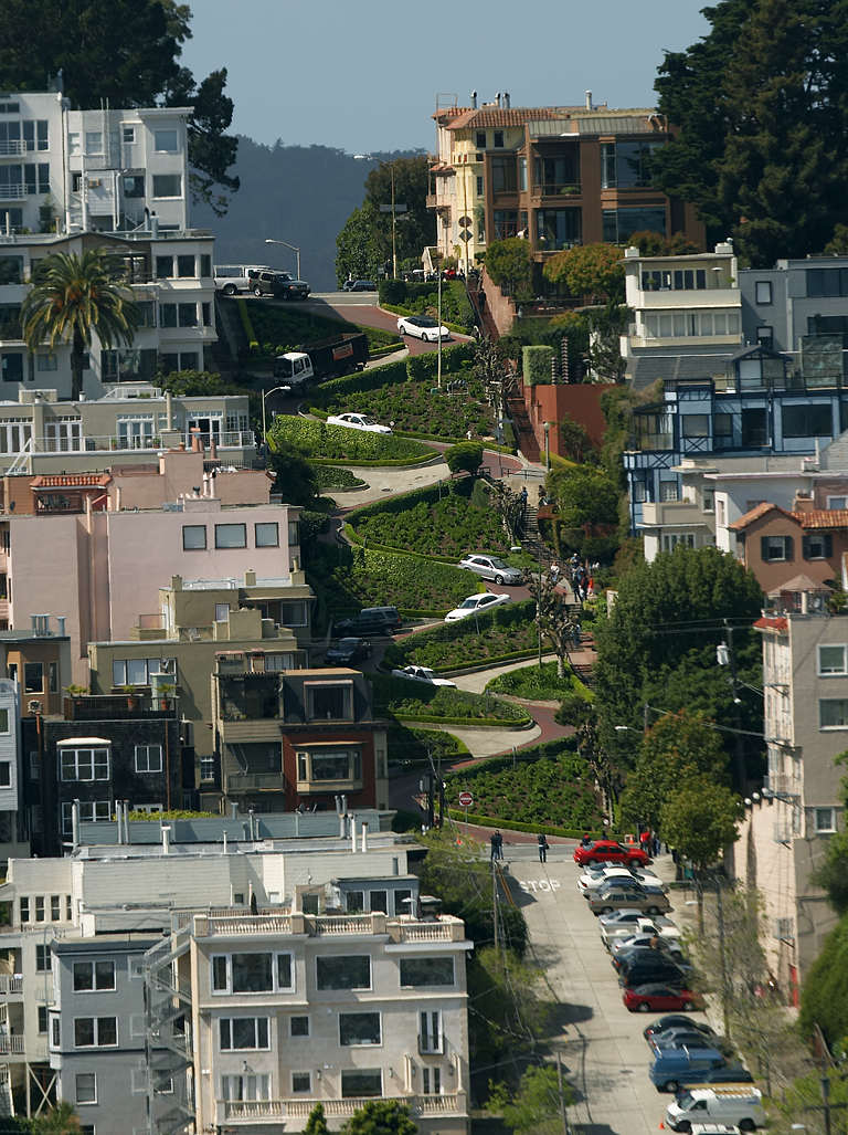 Ponto Turístico Lombard Street em São Francisco