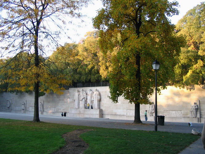 Ponto Turístico Muro dos Reformadores em Genebra