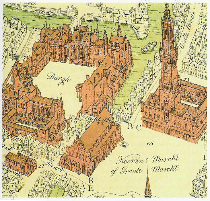 Ponto Turístico Praça Burg (Burg Square) em Bruges