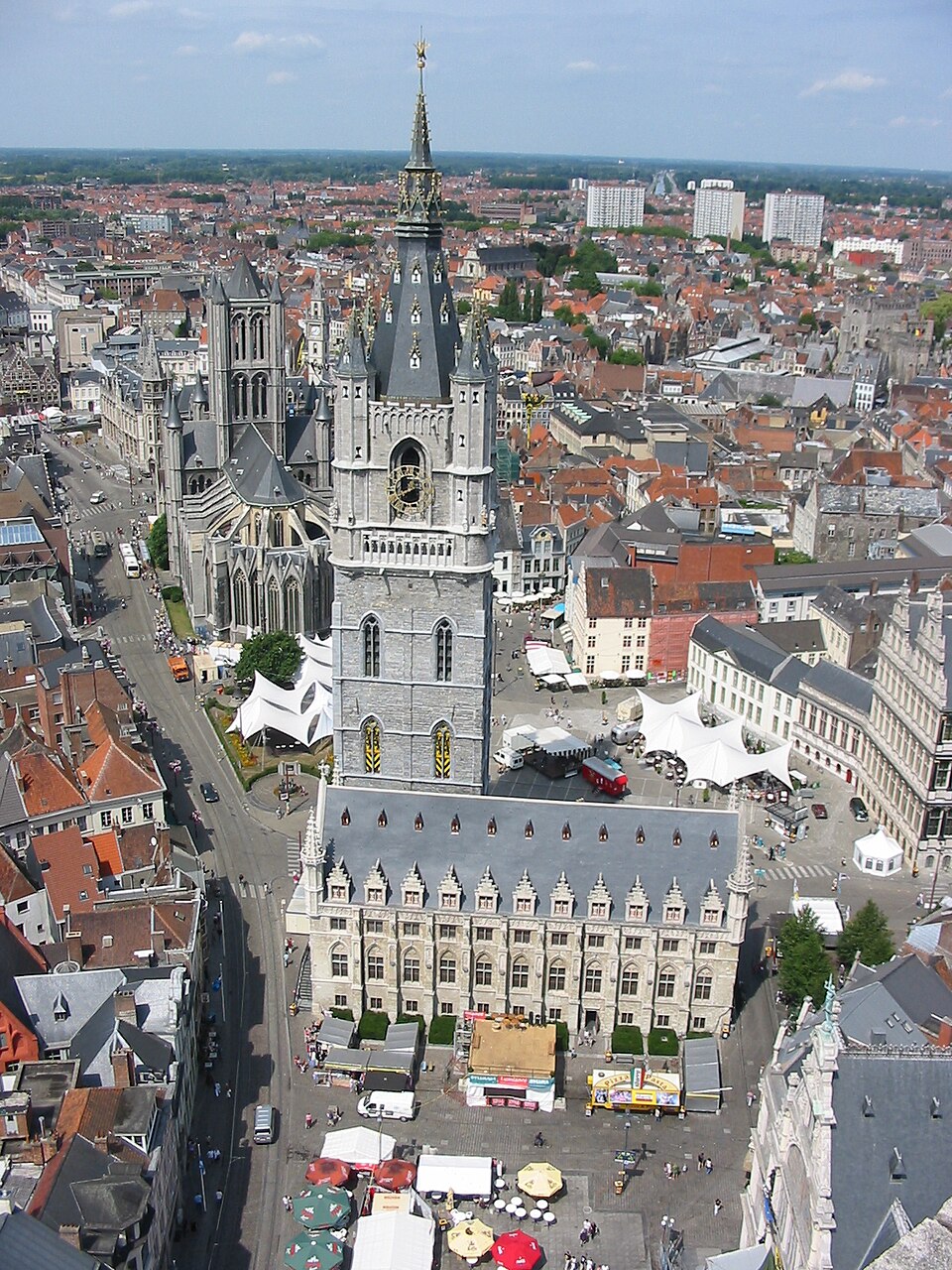 Ponto Turístico Torre do Campanário de Gante (Belfort) em Gante