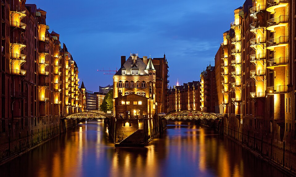 Ponto Turístico Speicherstadt (Distrito de Armazéns) em Hamburgo