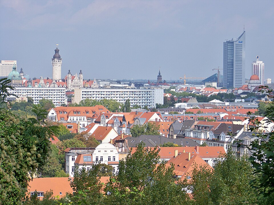 Ponto Turístico Ópera de Leipzig e o Gewandhaus (Augustusplatz) em Leipzig